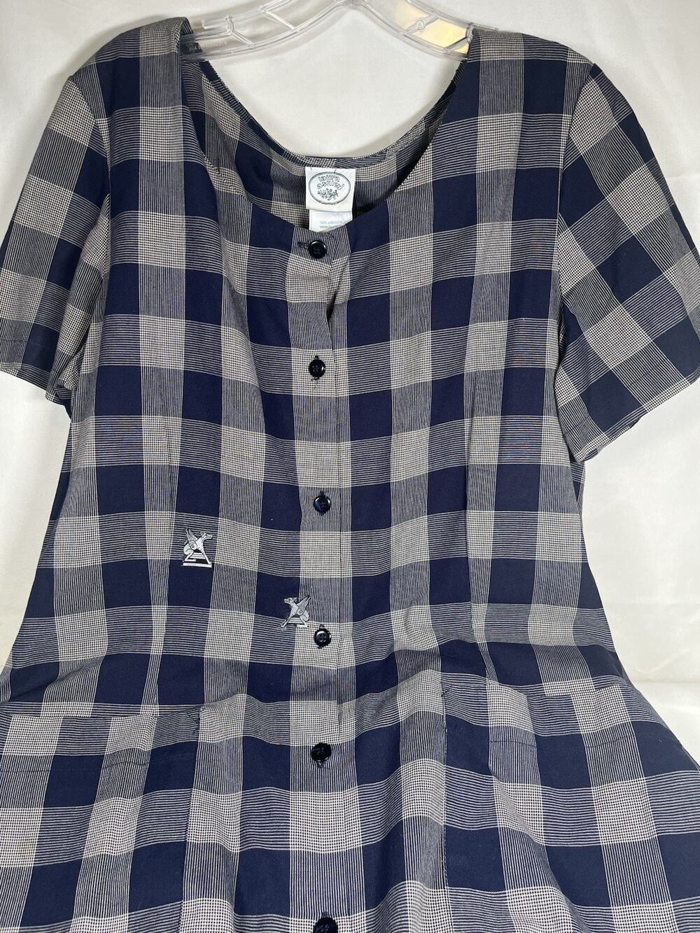 Vintage 1990s Laura Ashley Plaid Maxi Dress UK Made Cotton Belted US 10